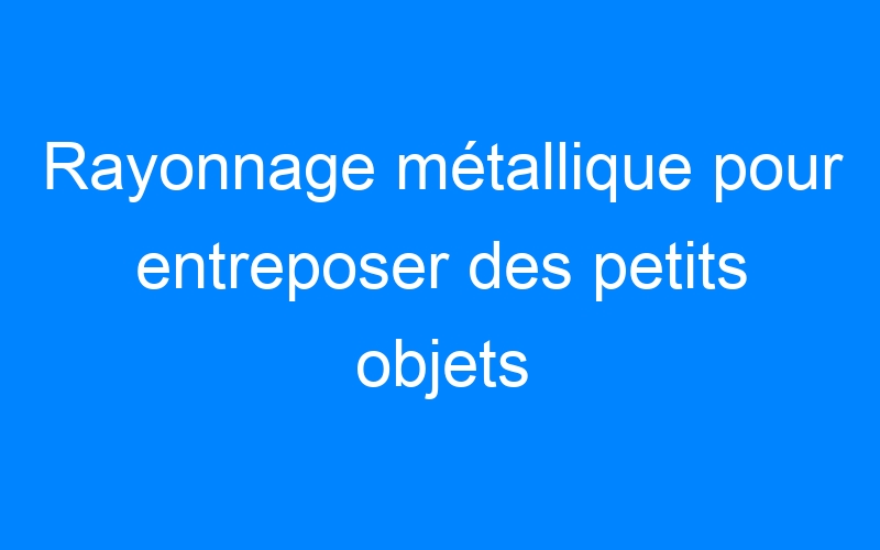 You are currently viewing Rayonnage métallique pour entreposer des petits objets