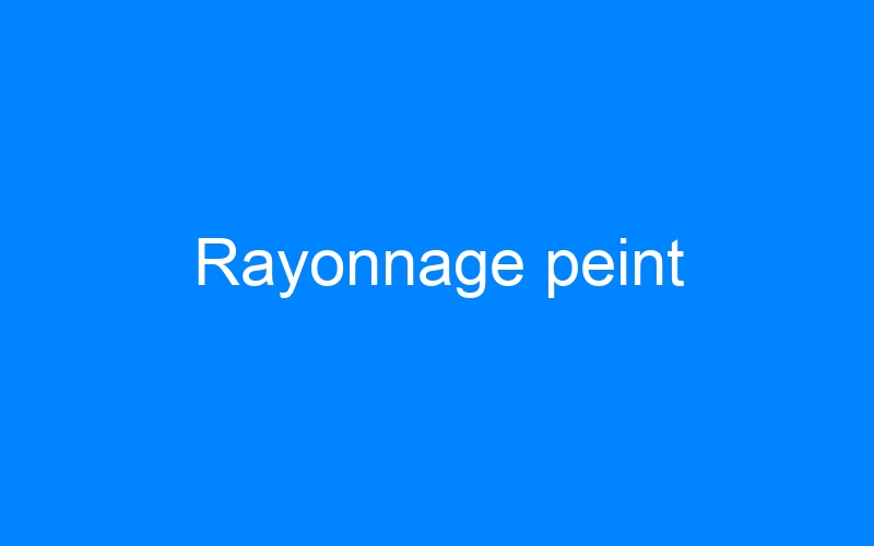 You are currently viewing Rayonnage peint