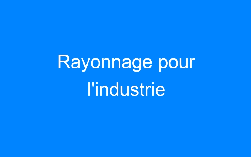 You are currently viewing Rayonnage pour l'industrie