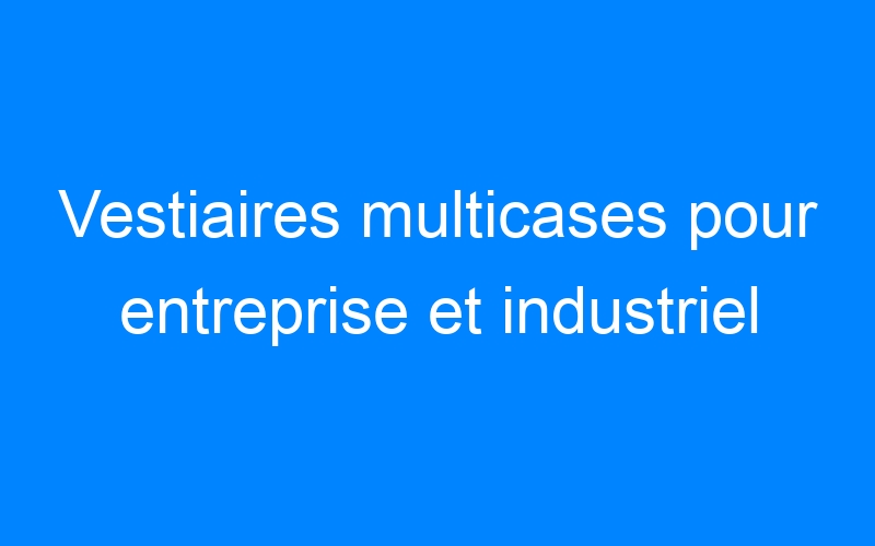 You are currently viewing Vestiaires multicases pour entreprise et industriel